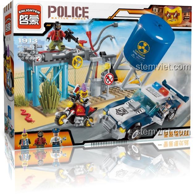 Hộp bộ lắp ghép cảnh sát QMAN 1913 trận chiến phục kích với 296 chi tiết