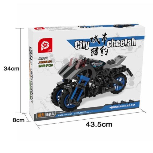 Bộ lắp ráp Xe Mô Tô Địa Hình City Cheetah EPIN M004 208 mảnh ghép cho bé trai 6 tuổi, đồ chơi mô hình giá tốt