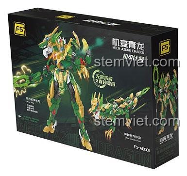 Mô hình Thần thú Thanh Long của bộ lắp ráp F5-A0001, dạng rồng xanh uyển chuyển.