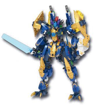 Hộp sản phẩm bộ lắp ráp Mecha Huyền Vũ F5-A0004, thể hiện khả năng biến hình 2 trong 1 độc đáo.
