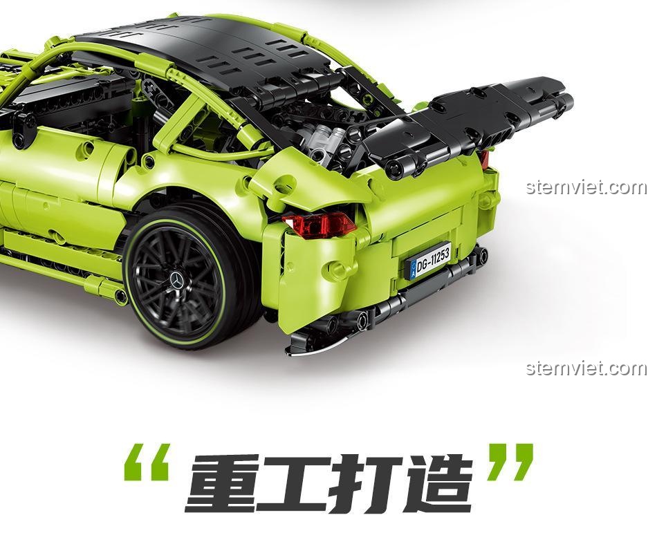 Cấu trúc bền vững của đồ chơi lắp ráp Feifan F10004 Siêu xe Mercedes-Benz AMG Green Demon