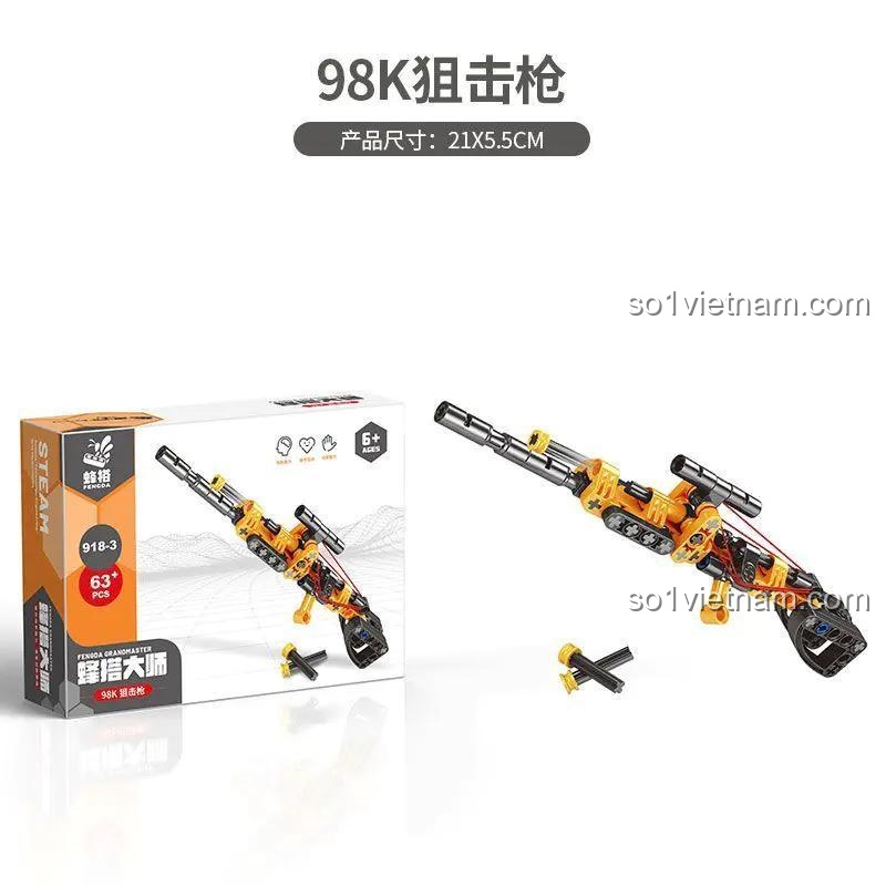 Hộp sản phẩm bộ đồ chơi súng 98K Fengda 918-3