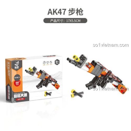 Hộp sản phẩm bộ đồ chơi súng AK47 Fengda 918-3