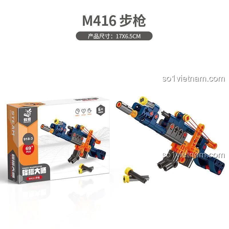 Hộp sản phẩm bộ đồ chơi súng M416 Fengda 918-3