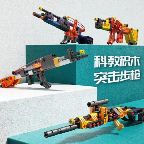Bộ đồ chơi súng AK47 Fengda 918-3 lắp ghép bắn đạn nhựa cho bé trai 6 tuổi