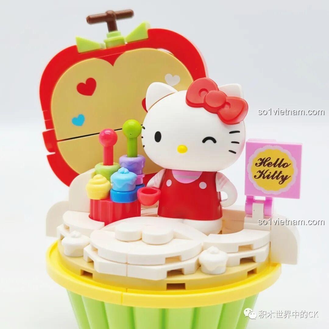 Thành phẩm bộ lắp ráp Keeppley Cinnamoroll Vạn Nhân Mễ, nhìn từ phía trước.