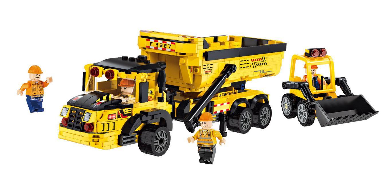 Bộ lắp ráp Forange Block FC3327 Đội Xây Dựng Công Trình 4 trong 1 với 985 mảnh ghép, đồ chơi cho bé trai 6 tuổi.