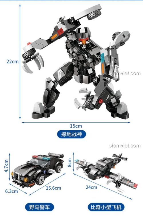 Kích thước mô hình robot biến hình Forange FC1002