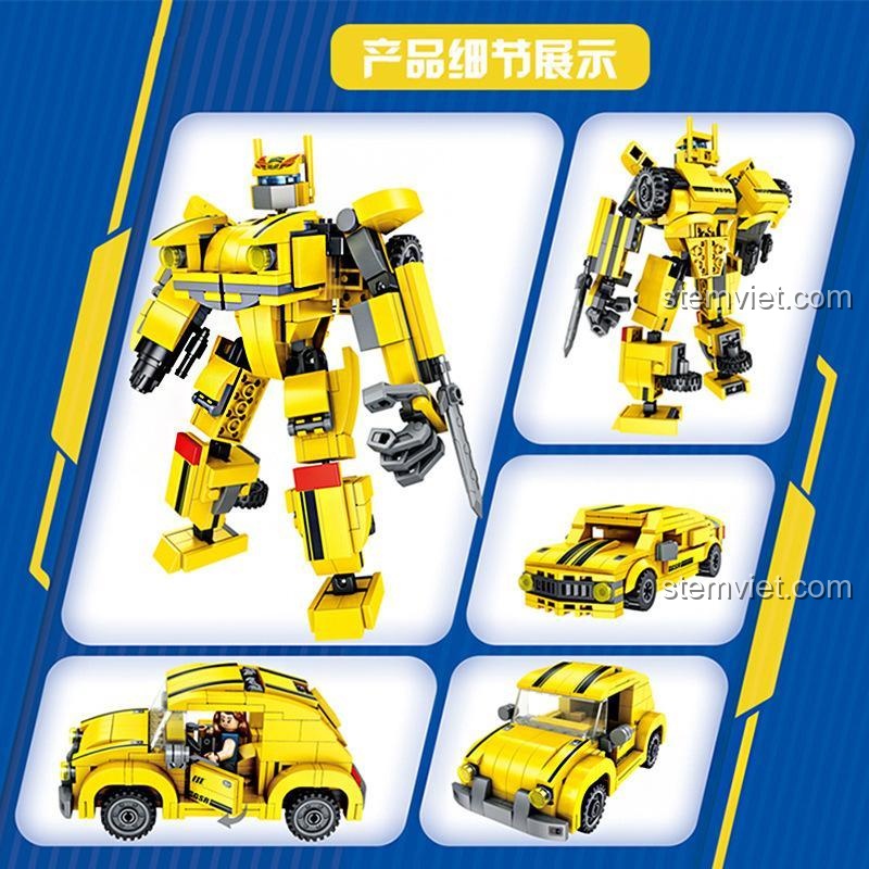 Chi tiết mô hình Bumblebee và xe FC1003 Forange