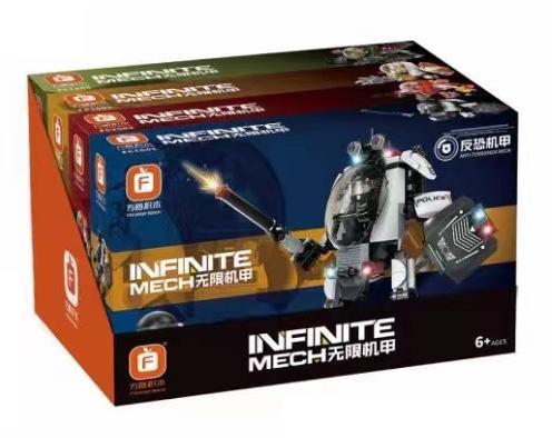 Hộp bộ lắp ráp Robot Cơ Khí Tác Chiến Forange FC1503, đồ chơi lắp ráp robot chiến đấu cho bé trai 6 tuổi, giá tốt