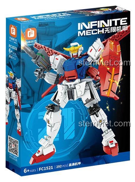 Hộp sản phẩm Forange FC1521 Robot Chiến Đấu Vô Cực, bộ lắp ghép Mech Cao Cấp 292 mảnh, đồ chơi mô hình cho bé trai, giá tiết kiệm.