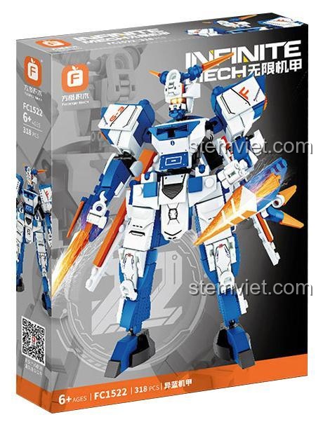Hộp bộ lắp ghép Forange FC1522 Mô Hình Robot Chiến Đấu Vô Hạn Mech, đồ chơi lắp ráp chất lượng cao cho bé trai 6 tuổi, giá tốt.