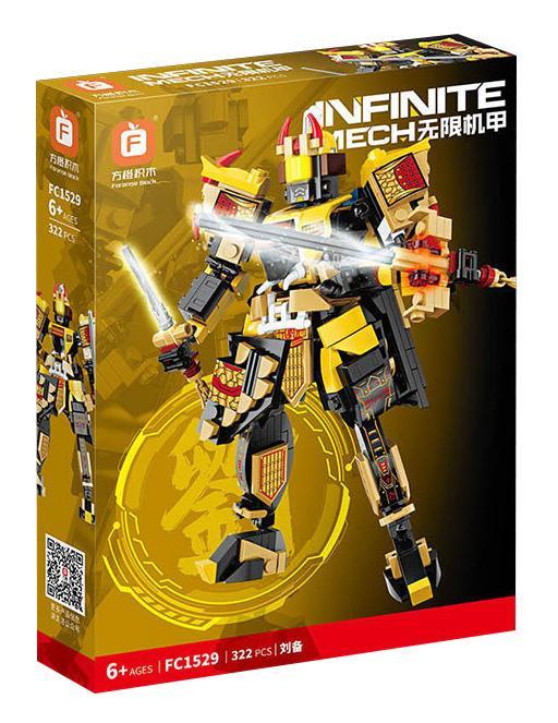 Hộp sản phẩm bộ lắp ráp Forange FC1529 Tam Quốc Cơ Giáp Lưu Bị 2.0, đồ chơi mô hình chất lượng cao cho bé trai 6 tuổi, giá tốt