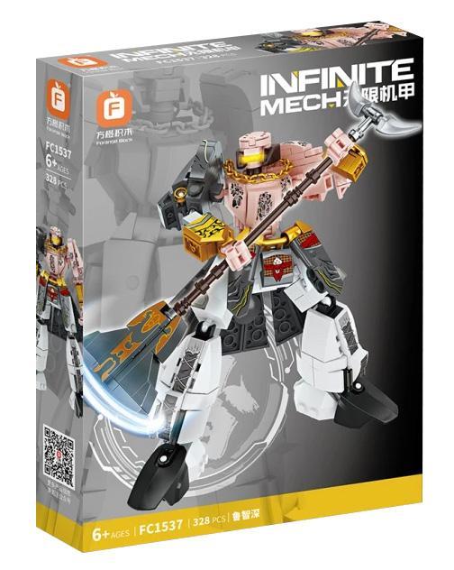 Hộp bộ đồ chơi Robot Lỗ Trí Thâm Forange FC1537, mô hình giáp cơ khí Lỗ Trí Thâm Thủy Hử 328 mảnh, đồ chơi lắp ráp cho bé trai 6 tuổi giá tốt.
