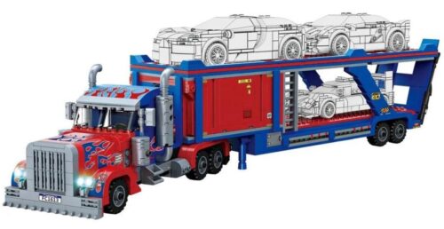 Bộ lắp ráp Forange FC1613 Xe Tải Vận Chuyển Xe Đua hơn 1300 chi tiết, đồ chơi mô hình cho bé trai 6 tuổi, giá tốt.