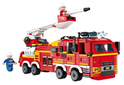 Bộ lắp ráp xe cứu hỏa thang nâng Forange FC3326 cho bé trai 6 tuổi, giá rẻ.