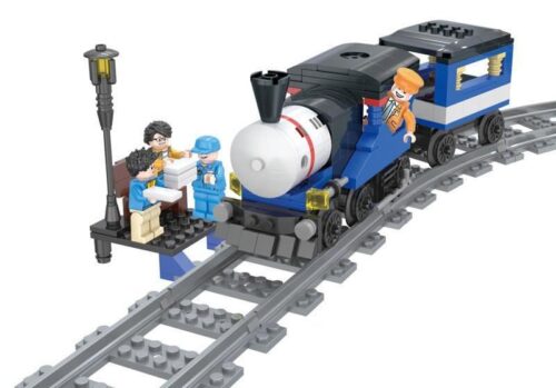 Bộ lắp ráp Tàu Hỏa Khách Vận Cá Voi Xanh Forange FC3607, đồ chơi mô hình tàu hỏa kèm đường ray cho bé trai 6 tuổi, giá tốt