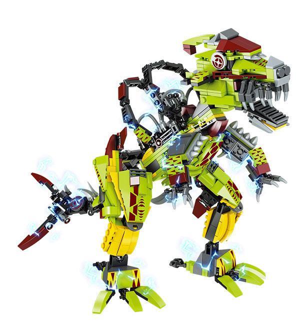 Mô hình Robot Khủng Long Bạo Chúa Hợp Thể Forange FC3811, bộ lắp ráp 8 trong 1 cho bé trai 6 tuổi giá rẻ.