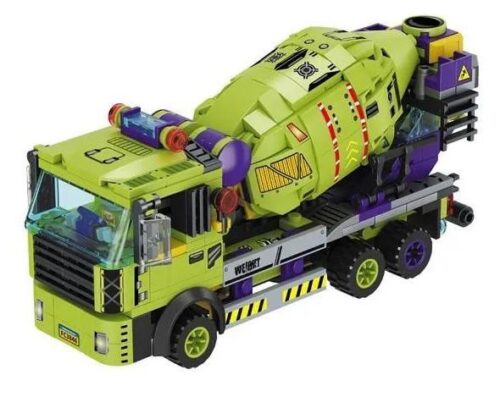 Bộ lắp ráp Xe trộn bê tông Forange FC3846 màu xanh lá, đồ chơi mô hình công trình cho bé trai 6 tuổi, giá tốt.