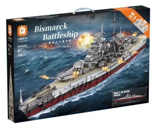 Bộ lắp ráp Forange FC4201 Thiết giáp hạm Bismarck 2081 chi tiết, đồ chơi mô hình tàu chiến cho bé trai 6 tuổi giá tốt