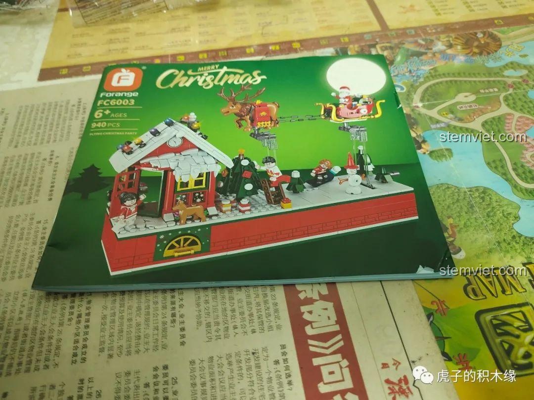 Đồ chơi xây dựng Lễ hội Giáng Sinh, quá trình lắp ráp ngôi nhà, phù hợp bé gái 6 tuổi