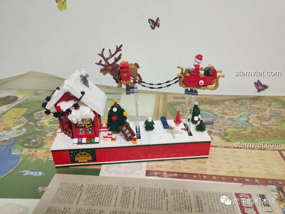 Đồ chơi lắp ráp Xe tuần lộc FC 6003, mô hình đã lắp ráp, có cơ chế lắc lư độc đáo, phù hợp bé gái 6 tuổi