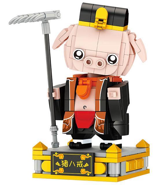 Mô hình Trư Bát Giới Forange FC8111, bộ lắp ghép nhân vật Tây Du Ký cho bé trai 6 tuổi, giá rẻ.