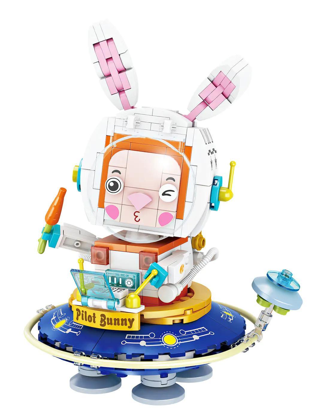 Mô hình Thỏ Siusiu Phi Hành Gia FC8126 của Forange, bộ lắp ghép 314 chi tiết, đồ chơi sáng tạo cho bé 6 tuổi