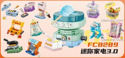 Bộ đồ chơi lắp ráp Forange FC8289 12 mẫu đồ gia dụng mini, mô hình thiết bị gia đình, đồ chơi mô hình Mô hình thiết bị gia đình