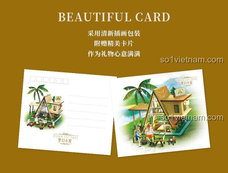 Thẻ quà tặng kèm Lều Cắm Trại Ngôi Nhà Mơ Ước Forange FC8506, món quà ý nghĩa cho bé gái