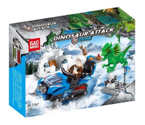 Bộ lắp ráp Khủng long tấn công GAOMISI T1047 giá tốt cho bé trai 6 tuổi, mô tả hộp sản phẩm.