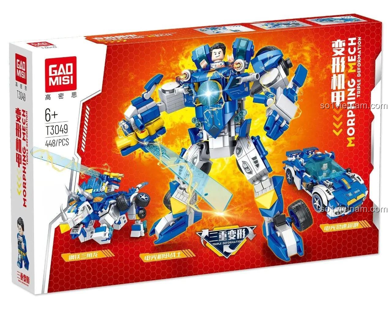 Hộp sản phẩm bộ lắp ghép Gaomisi T3049 Biến Hình Cơ Giáp