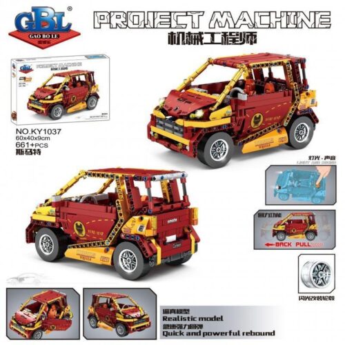 Bộ lắp ráp xe Smart Fortwo phong cách Iron Man GBL KY1037 với 661 mảnh, có động cơ kéo lùi, đèn và âm thanh. Đồ chơi cho bé trai 8 tuổi giá rẻ.