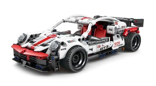 Mô hình xe Porsche 911 GT3 RSR màu trắng đỏ GBL KY1082 nhìn từ phía trước