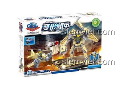 Bộ lắp ghép Robot Biến Hình Thần Ưng GBL KY98111-1, mô hình 2 trong 1 gồm xe quân sự và robot mecha cho bé trai 6 tuổi giá rẻ.
