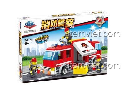 Hộp đồ chơi mô hình Xe Chữa Cháy GBL KY98207, gồm 276 mảnh ghép, món quà ý nghĩa cho bé trai.
