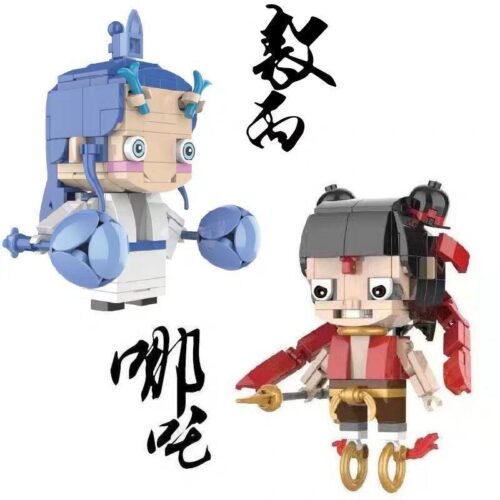Bộ lắp ráp BrickHeadz Na Tra và Ngao Bính GEJIA M-0001 tái hiện nhân vật phim hoạt hình Na Tra: Ma Đồng Giáng Thế, phù hợp cho bé trai và bé gái 8 tuổi, mang đến trải nghiệm lắp ráp sáng tạo và giá tốt.