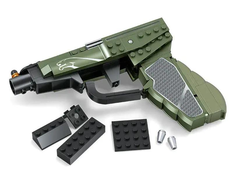 Bộ lắp ghép Súng lục Mô Hình Generic QX1002 121 mảnh ghép, đồ chơi lắp ráp súng lục màu xanh lá cho bé trai 6 tuổi, giá tốt.