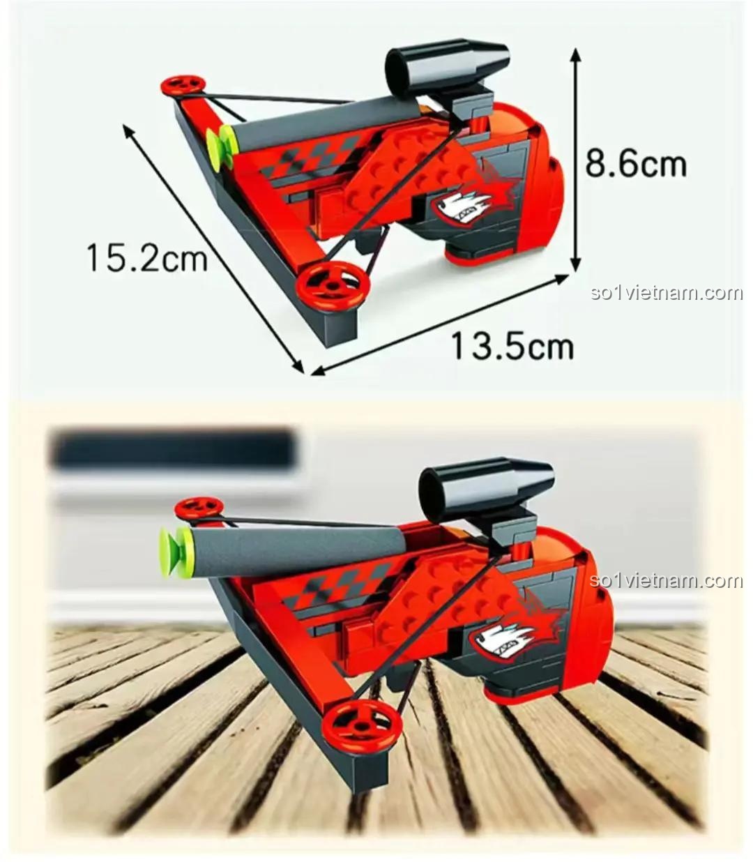 Mô hình Nỏ Cầm Tay Generic QX2002, đồ chơi lắp ráp Súng Nỏ Đồ Chơi với kích thước rõ ràng, phù hợp con trai 6 tuổi