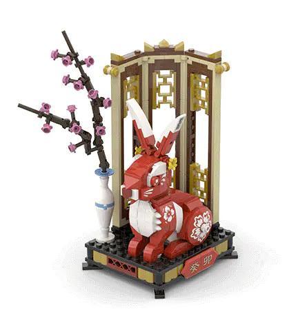Mô hình Thỏ Đỏ May Mắn G2301 Gobricks