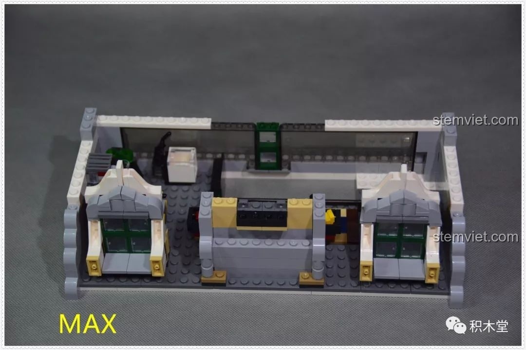 Góc nghiêng của mô hình hoàn chỉnh bộ lắp ghép Zhe Gao QL0922 Trung tâm thương mại Châu Âu.