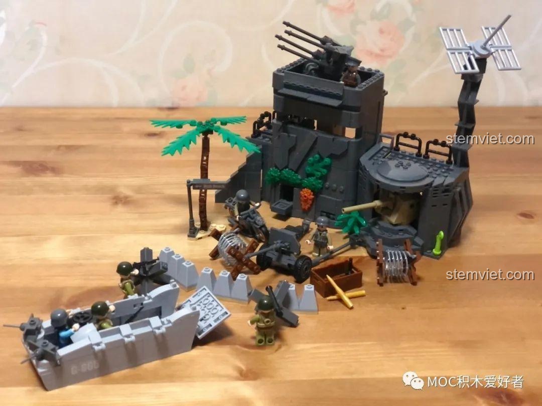 Góc nhìn từ trên cao của toàn bộ sa bàn chiến trường Lô cốt phòng thủ Normandy Sluban B0861.