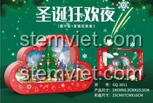 Hộp sản phẩm Diorama Giáng Sinh 3011 từ GOQI, đảm bảo chất lượng và an toàn.