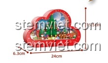 Kích thước chi tiết của GQ3011 đồ chơi mô hình Khung cảnh Giáng Sinh, giúp dễ dàng hình dung sản phẩm.