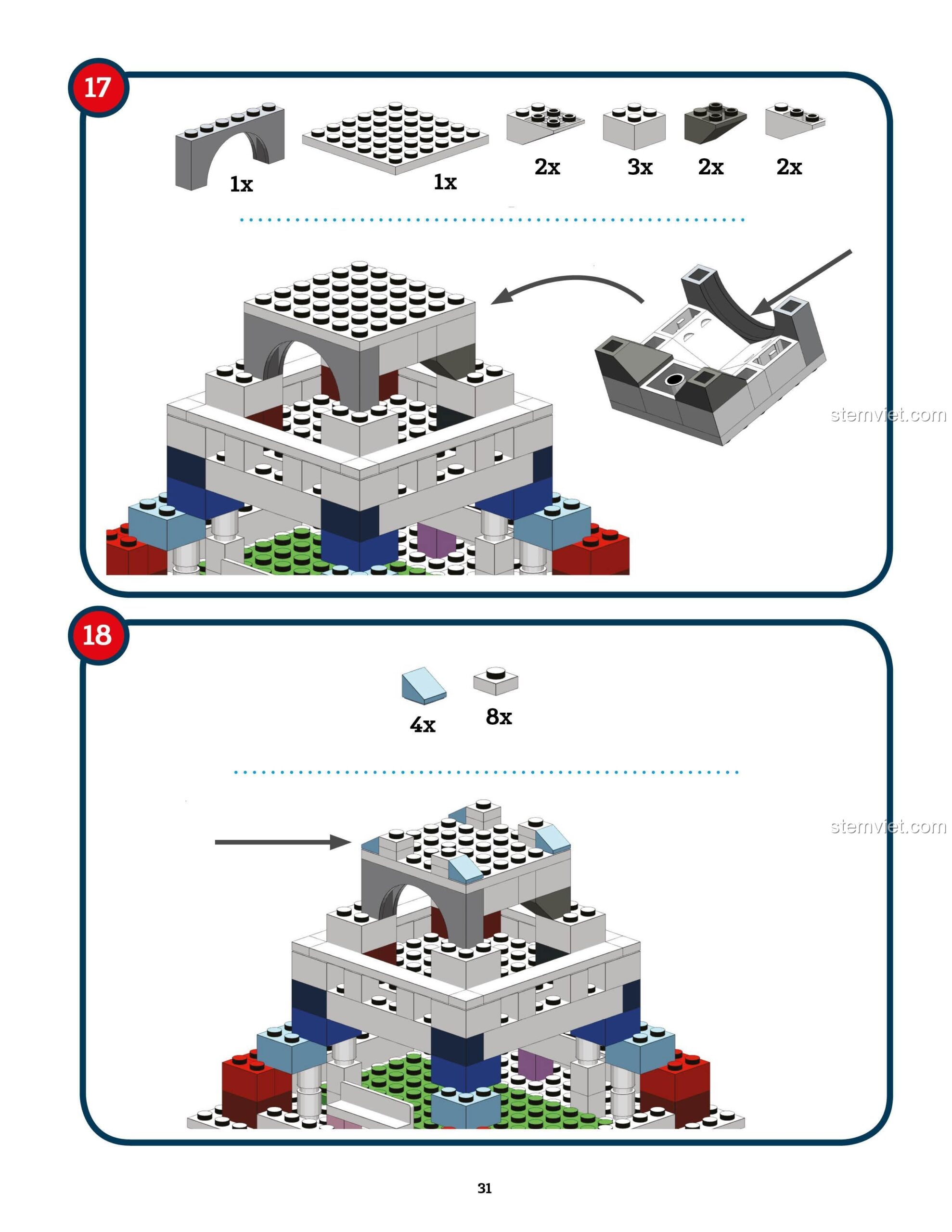 Sách dạy lắp ráp LEGO® Graphic Arts Books 9781943328833 với các bước được minh họa rõ ràng, giúp bé dễ dàng theo dõi.