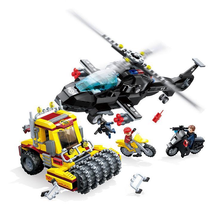 Bộ Lắp Ghép Xe Cảnh Sát GUDI 10205 - Black Eagle Action