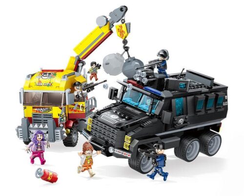 Bộ đồ chơi Xe cảnh sát GUDI 10206 - Xe cảnh sát đặc nhiệm