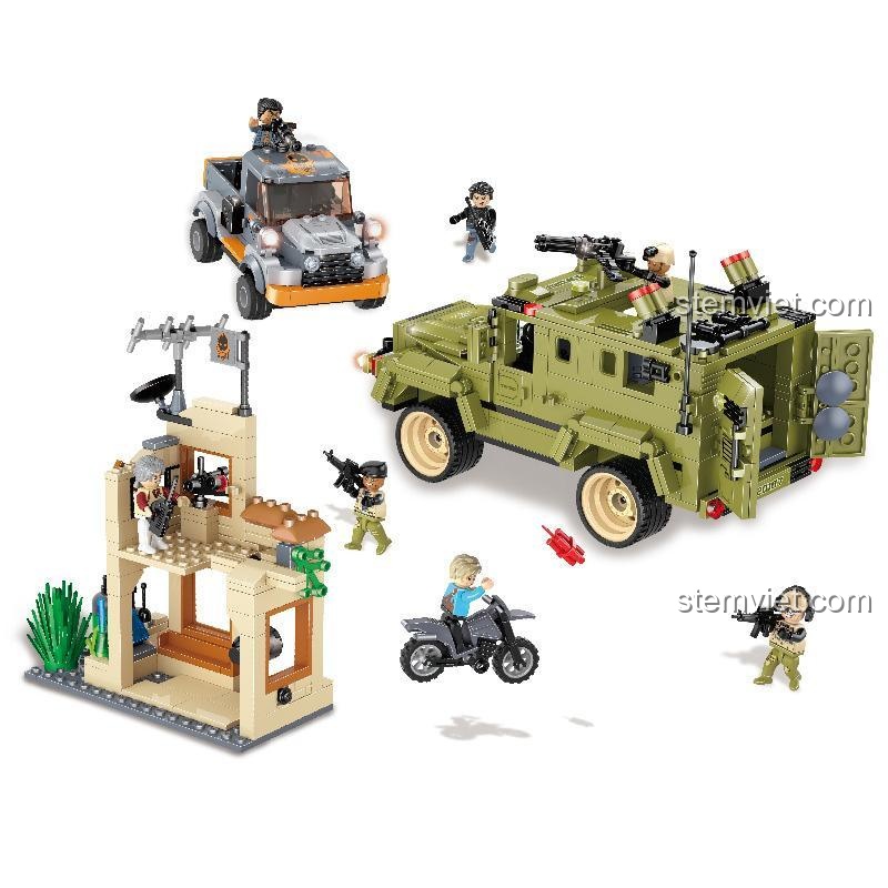 Các mô hình trong bộ đồ chơi quân sự GUDI Sword Force 20107