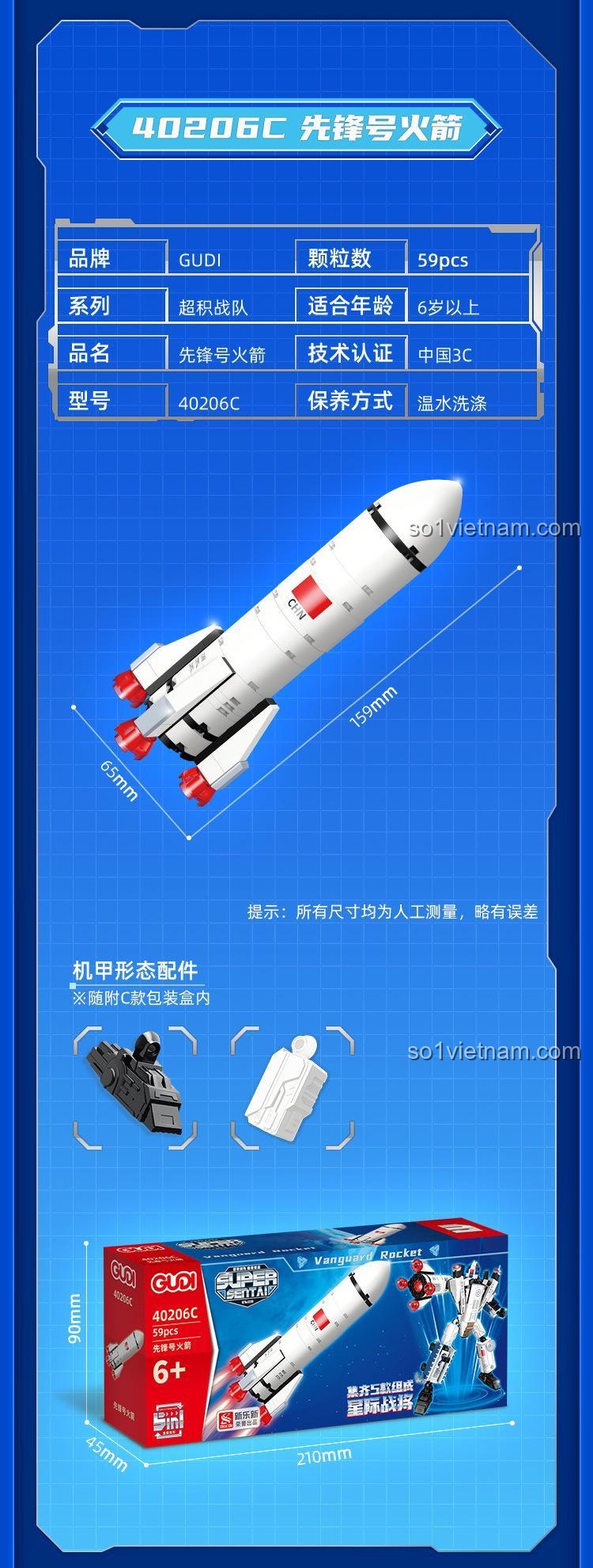 Mô hình trạm không gian 40206B, đồ chơi mô hình Robot Hợp Thể 5 Trong 1, kích thước chi tiết, giá tốt