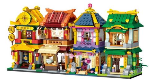 Bộ lắp ghép GUDI 51011 Phố cổ Trung Hoa, đồ chơi xây dựng Kiến trúc cổ Trung Quốc, mô hình nhà cổ chi tiết cao, phù hợp bé trai và bé gái 6 tuổi, giá tốt.